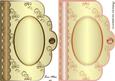 Swirls and Curls Scallop Edge Card Bases - Coffee and Peach