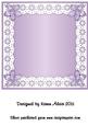 Bejewelled Flower and Lace Square Card Front in Lilac