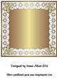 Bejewelled Flower and Lace Square Card Front in Bronze