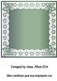 Bejewelled Flower and Lace Square Card Front in Green