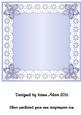 Bejewelled Flower and Lace Square Card Front in Blue