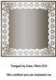 Bejewelled Flower and Lace Square Card Front in Chocolate