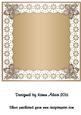 Bejewelled Flower and Lace Square Card Front in Coffee