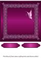 Butterflies and Lace Square Card Front in Cerise