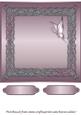 Butterflies and Lace Square Card Front in Dusky Pink
