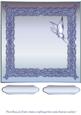 Butterflies and Lace Square Card Front in Light Blue