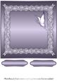 Butterflies and Lace Square Card Front in Mauve