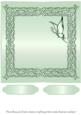 Butterflies and Lace Square Card Front in Mint Green