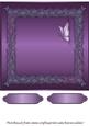 Butterflies and Lace Square Card Front in Purple
