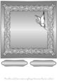 Butterflies and Lace Square Card Front in Silver Grey