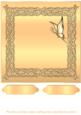 Butterflies and Lace Square Card Front in Sunrise