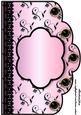Floral A4 Scallop Edge 'n Lace Card Front - Baby Pink