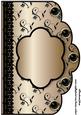 Floral A4 Scallop Edge 'n Lace Card Front - Blond