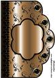 Floral A4 Scallop Edge 'n Lace Card Front - Copper