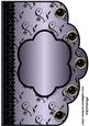 Floral A4 Scallop Edge 'n Lace Card Front - Lavender