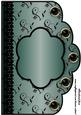 Floral A4 Scallop Edge 'n Lace Card Front - Leaf Green