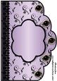 Floral A4 Scallop Edge 'n Lace Card Front - Lilac