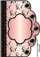 Floral A4 Scallop Edge 'n Lace Card Front - Peach