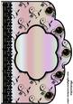 Floral A4 Scallop Edge 'n Lace Card Front - Rainbow