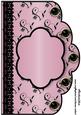 Floral A4 Scallop Edge 'n Lace Card Front - Rose