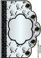 Floral A4 Scallop Edge 'n Lace Card Front - Sky Blue