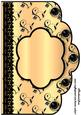 Floral A4 Scallop Edge 'n Lace Card Front - Sunrise