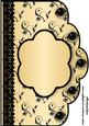 Floral A4 Scallop Edge 'n Lace Card Front - Yellow