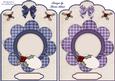 Christmas Scallop Top Quick Card Fronts in Blue and Mauve