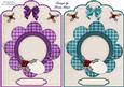 Christmas Scallop Top Quick Card Fronts in Pink N Turquoise