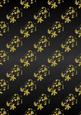 Embossed Holly Flourishes in Black and Gold
