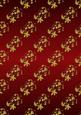 Embossed Holly Flourishes in Red and Gold