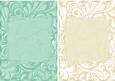 Palm Leaves A5 Card Bases in Green and Beige
