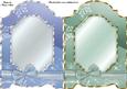 Christmas Snowflakes Screen Card Bases in Blue and Green