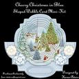 Cheery Christmas in Blue - Shaped Wobble Card Mini-kit