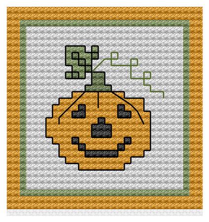 Halloween Pumpkin Cross Stitch Chart