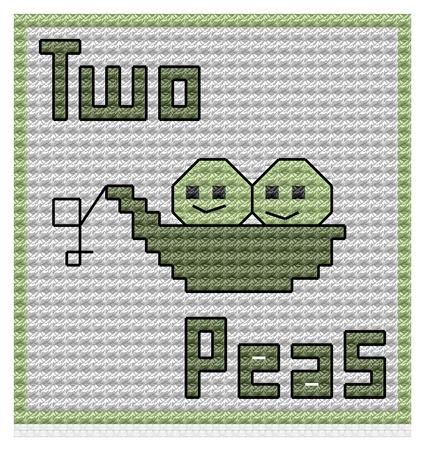 Two Peas in a Pod Cross Stitch Chart