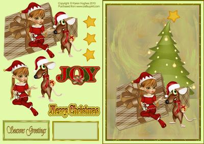 Christmas Elf Decoupage
