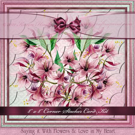 Big Wild Rose Corner Stacker Card Kit