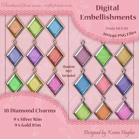 18 Diamond Charms