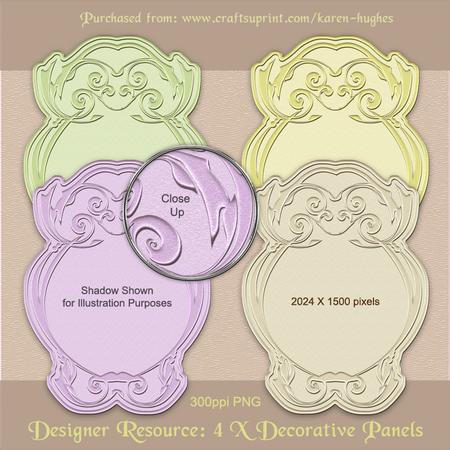 Designer Resource Silky Embossed Panels - Set 01