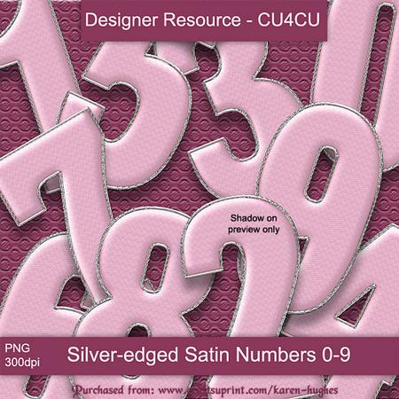 Baby Pink Numbers 0-9
