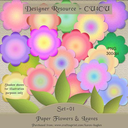 Floral Pastel Rainbow Shapes