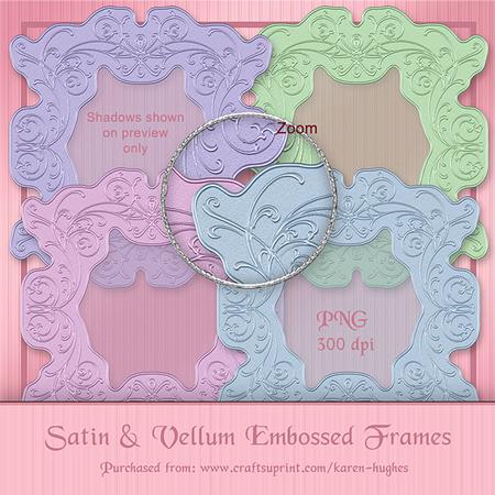 Satin & Vellum Effect Framed Mats