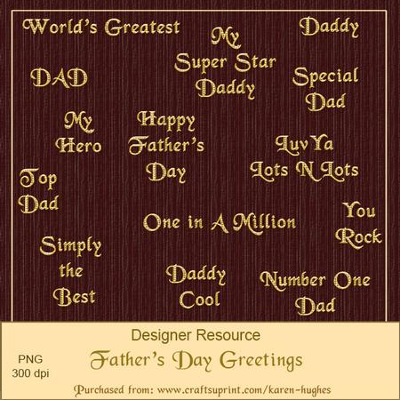 Father's Day Sentiment Greetings
