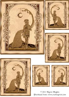 Fantasy Copper Effect Card Front with Toppers