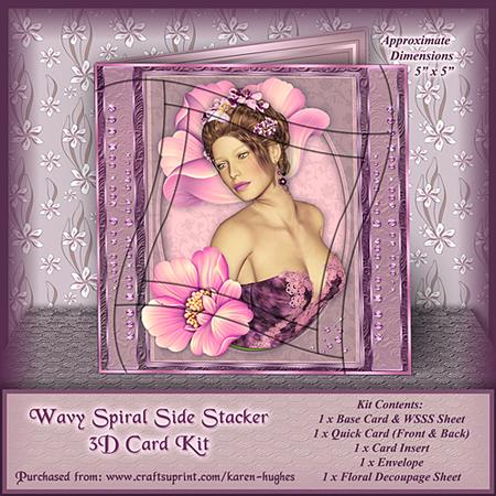 Fancy Floral Ballerina Wavy Spiral Side Stacker Card Kit