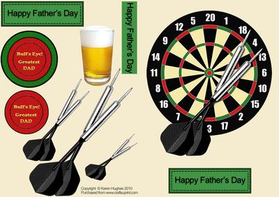 Father's Day Darts & Dartboard