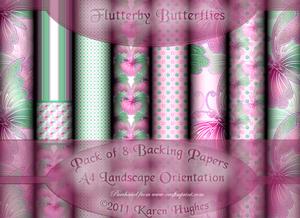Fancy Flutterby Butterfly Backing Papers