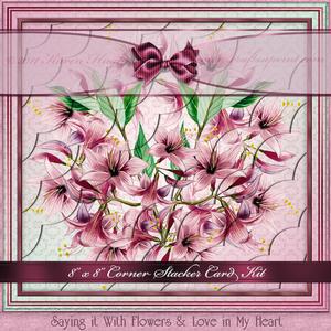 Big Wild Rose Corner Stacker Card Kit