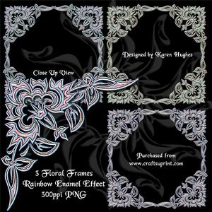 Decorative Enamel Effect Frames